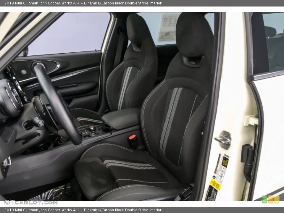 Dinamica/Carbon Black Double Stripe Interior Photo for the 2019 Mini Clubman John Cooper Works All4 #131310543