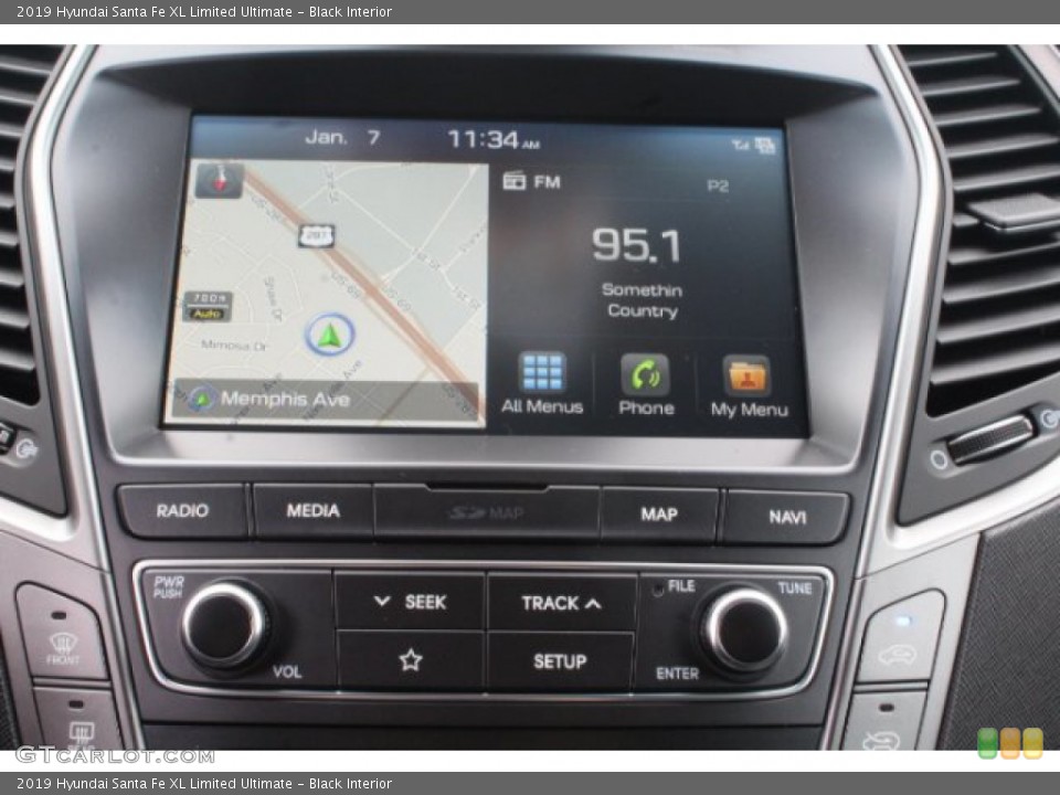 Black Interior Navigation for the 2019 Hyundai Santa Fe XL Limited Ultimate #131311278
