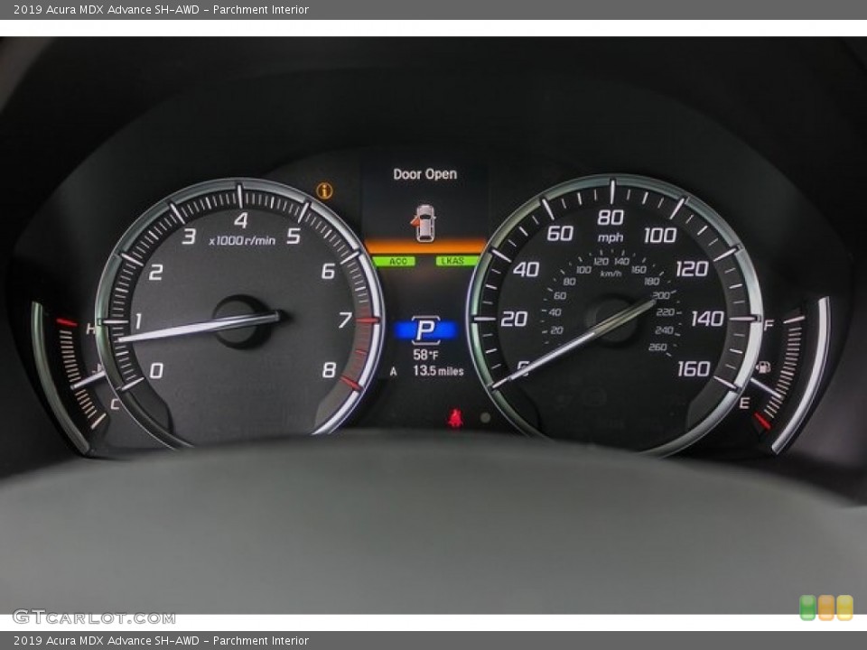 Parchment Interior Gauges for the 2019 Acura MDX Advance SH-AWD #131312040