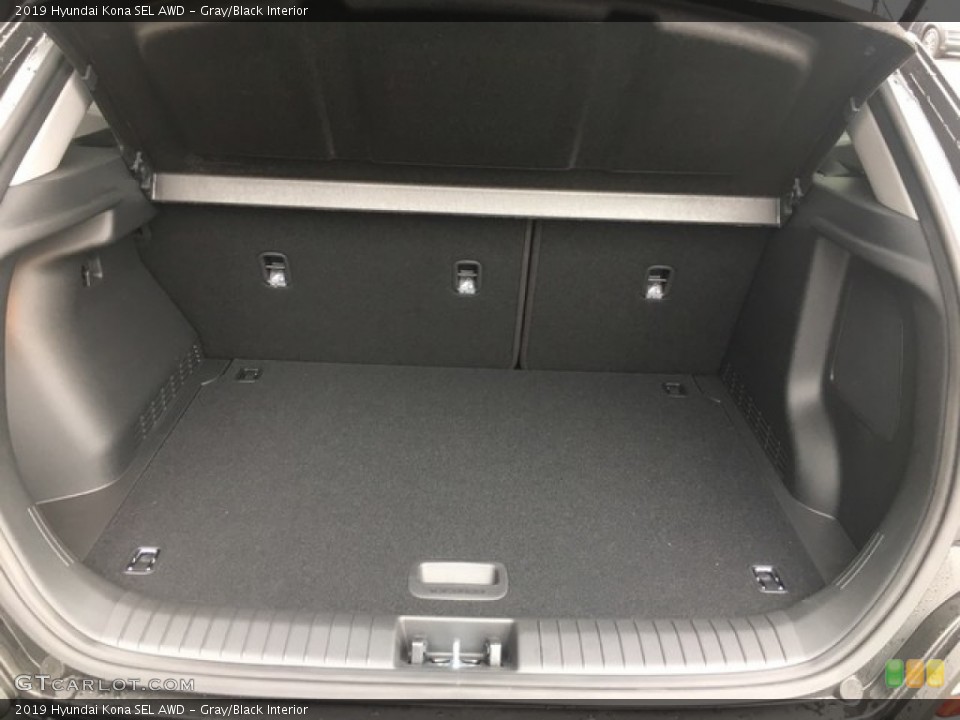 Gray/Black Interior Trunk for the 2019 Hyundai Kona SEL AWD #131314554