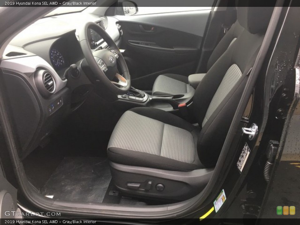 Gray/Black Interior Front Seat for the 2019 Hyundai Kona SEL AWD #131314568