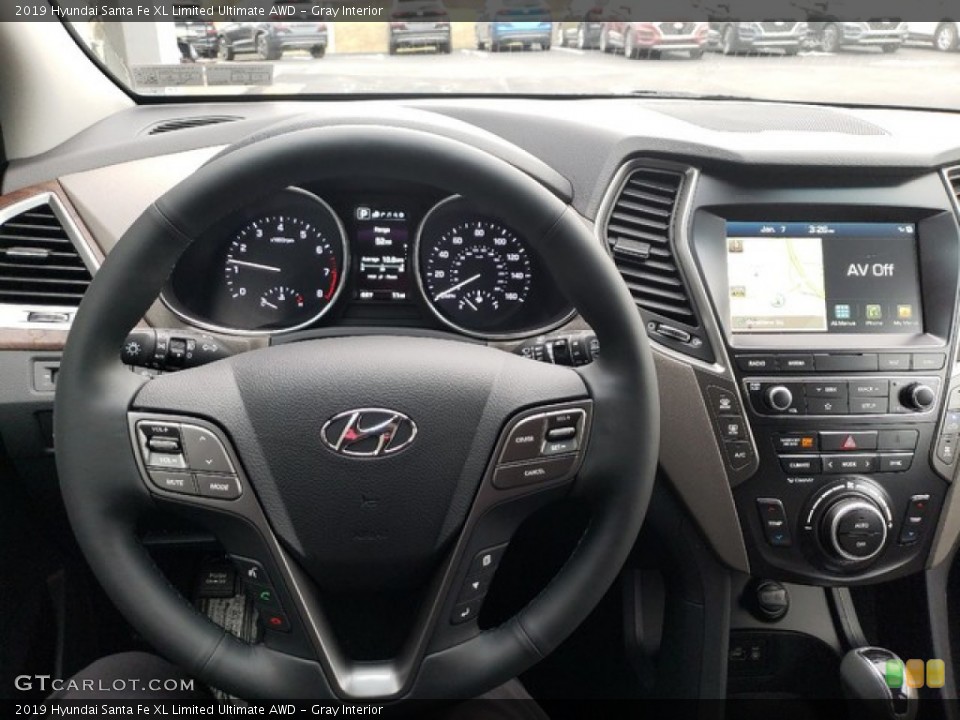 Gray Interior Dashboard for the 2019 Hyundai Santa Fe XL Limited Ultimate AWD #131315457