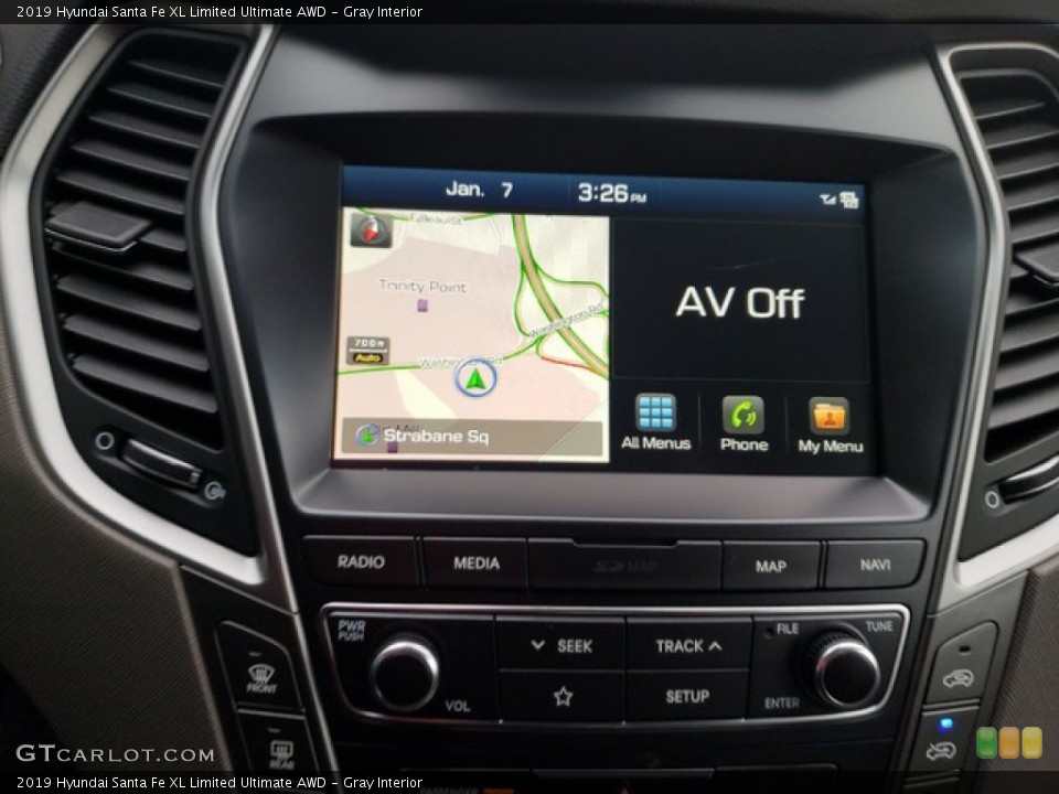 Gray Interior Navigation for the 2019 Hyundai Santa Fe XL Limited Ultimate AWD #131315469