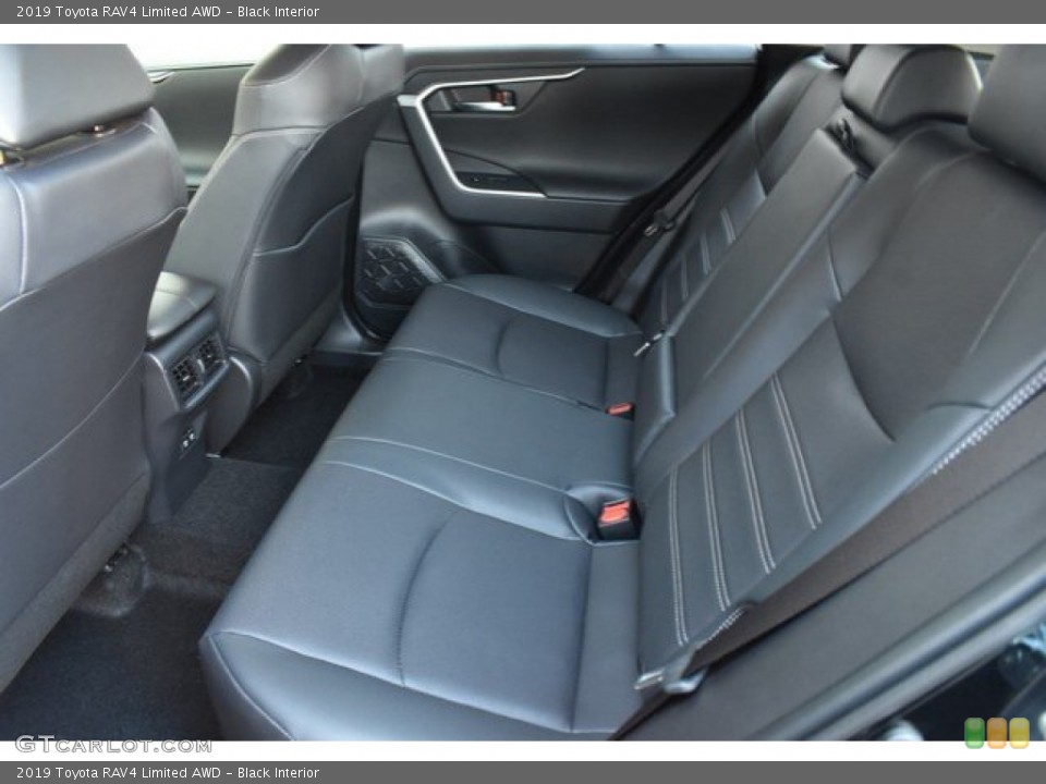 Black Interior Rear Seat for the 2019 Toyota RAV4 Limited AWD #131320206