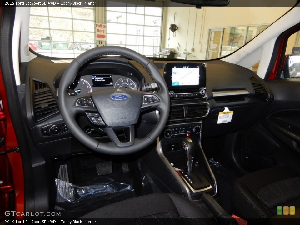 Ebony Black Interior Dashboard for the 2019 Ford EcoSport SE 4WD #131326140