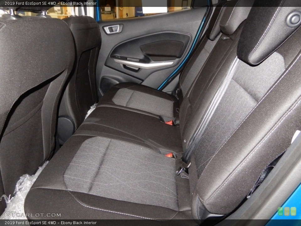 Ebony Black Interior Rear Seat for the 2019 Ford EcoSport SE 4WD #131326893