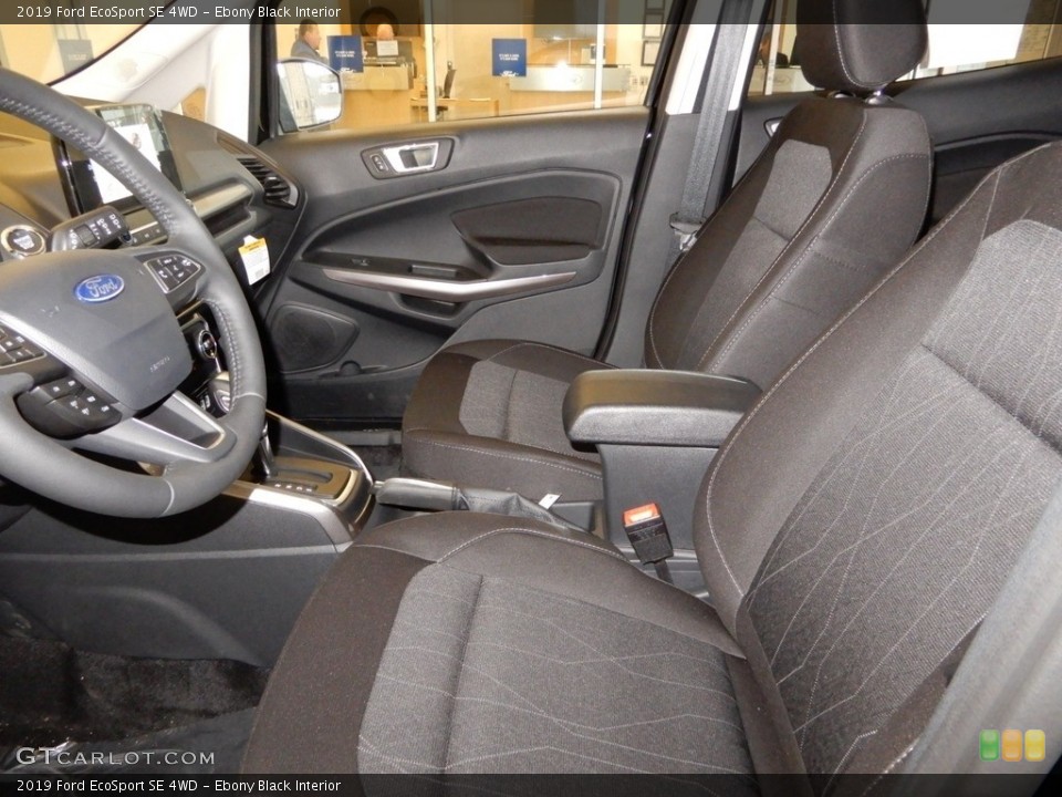 Ebony Black Interior Photo for the 2019 Ford EcoSport SE 4WD #131327218