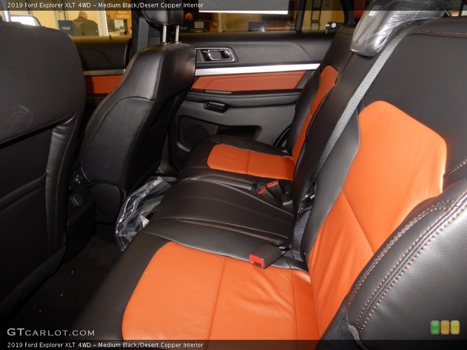 Medium Black/Desert Copper Interior Rear Seat for the 2019 Ford Explorer XLT 4WD #131327823