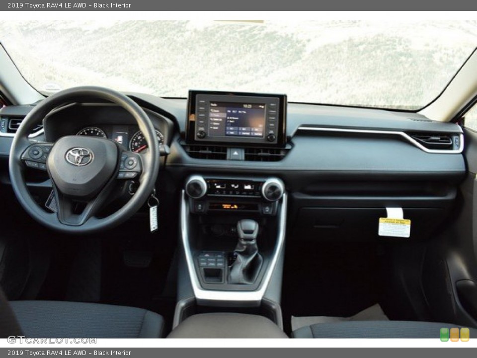Black Interior Dashboard for the 2019 Toyota RAV4 LE AWD #131337414