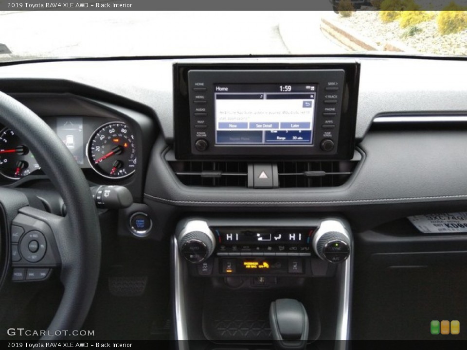 Black Interior Controls for the 2019 Toyota RAV4 XLE AWD #131345099