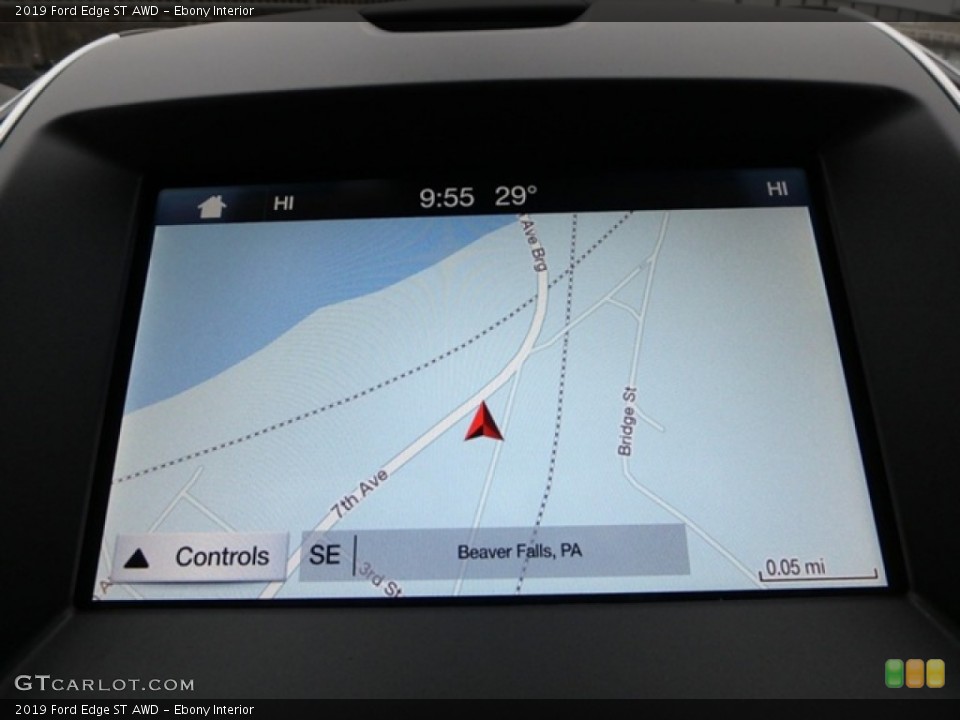 Ebony Interior Navigation for the 2019 Ford Edge ST AWD #131346656
