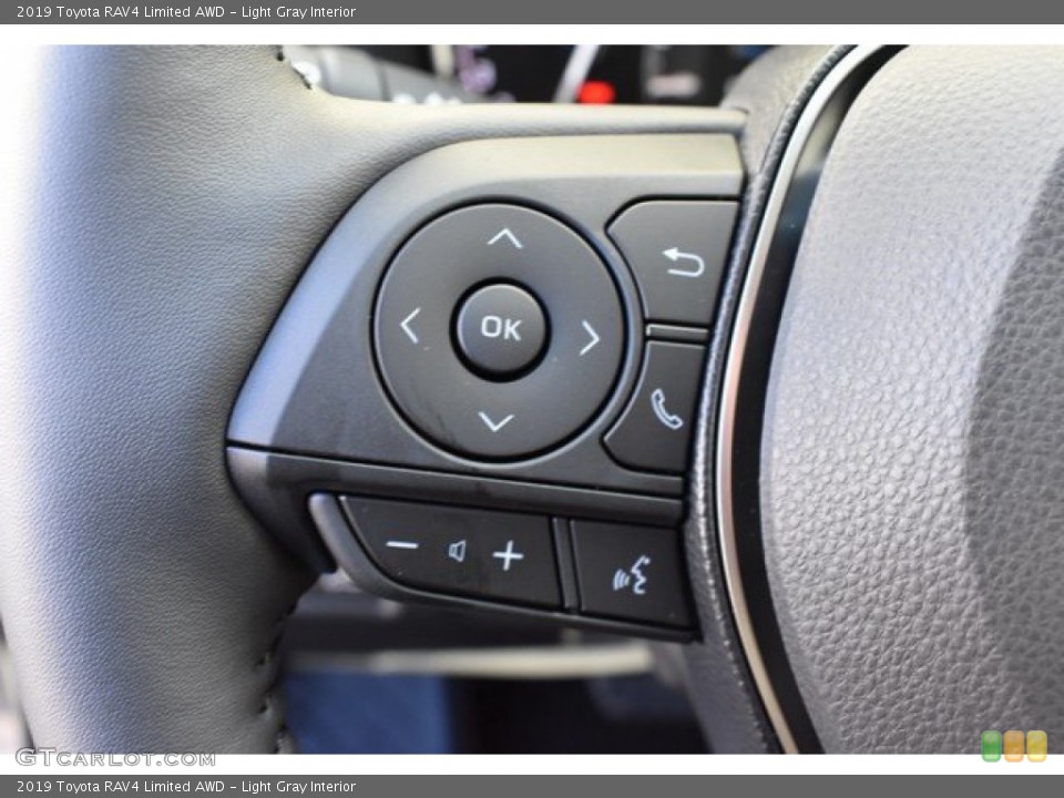 Light Gray Interior Steering Wheel for the 2019 Toyota RAV4 Limited AWD #131347175