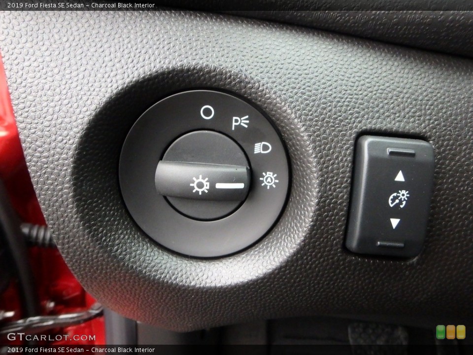 Charcoal Black Interior Controls for the 2019 Ford Fiesta SE Sedan #131347943