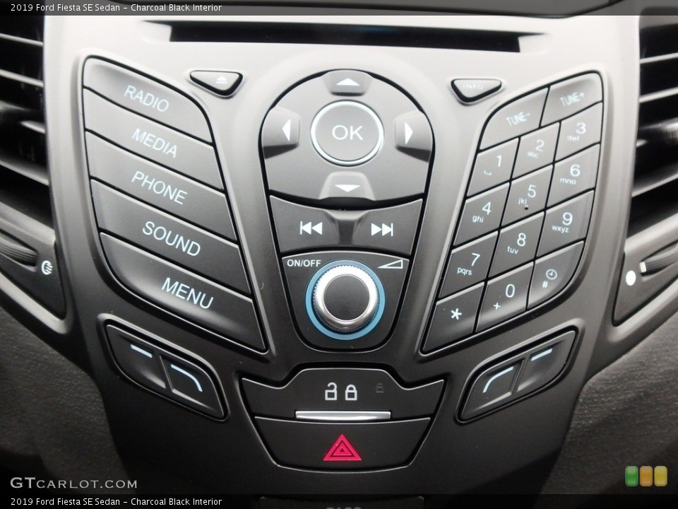 Charcoal Black Interior Controls for the 2019 Ford Fiesta SE Sedan #131348045