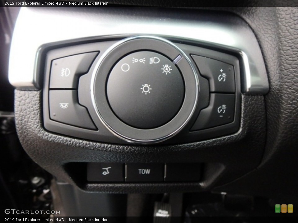 Medium Black Interior Controls for the 2019 Ford Explorer Limited 4WD #131352482