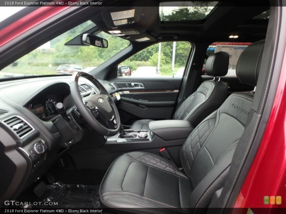 Ebony Black Interior Photo for the 2018 Ford Explorer Platinum 4WD #131358626