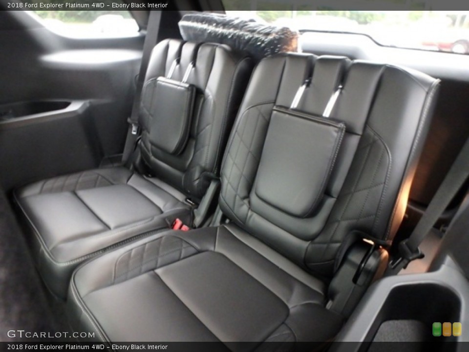 Ebony Black Interior Rear Seat for the 2018 Ford Explorer Platinum 4WD #131358659
