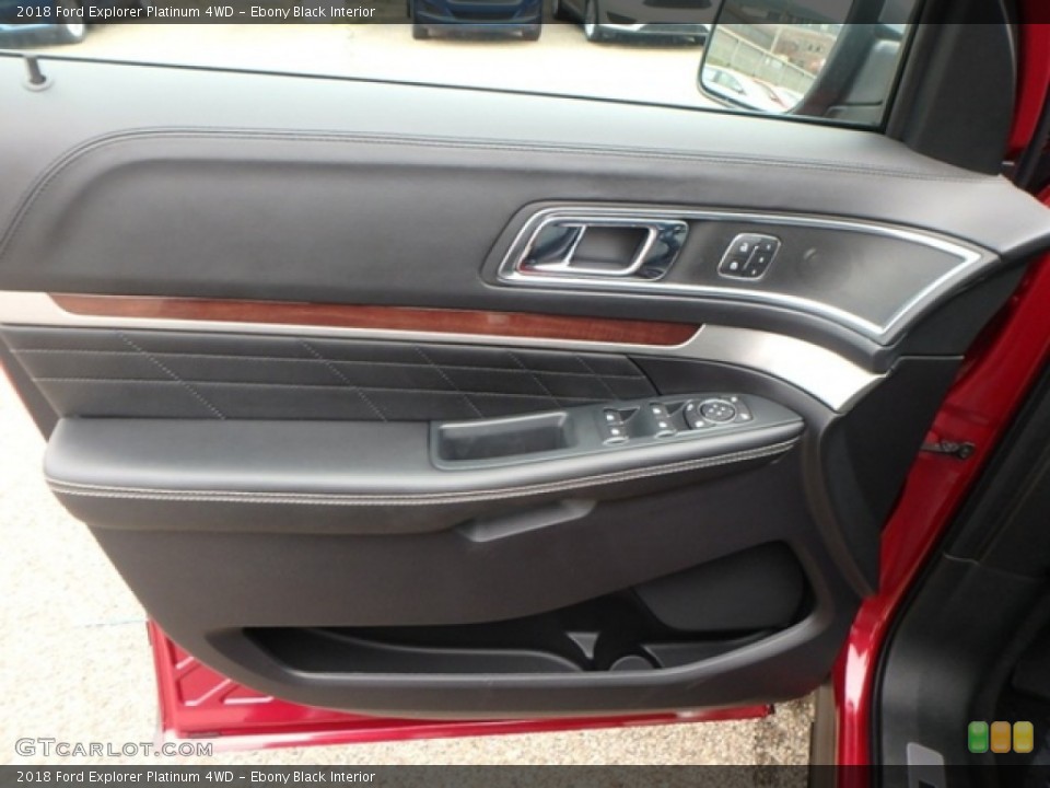 Ebony Black Interior Door Panel for the 2018 Ford Explorer Platinum 4WD #131358689