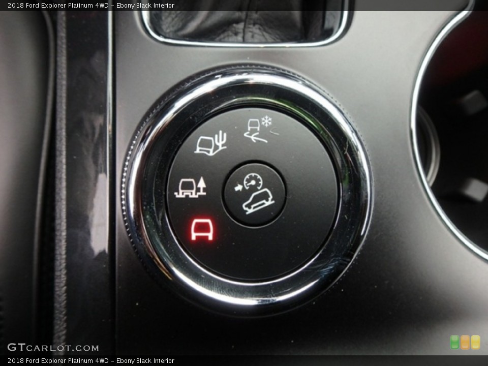 Ebony Black Interior Controls for the 2018 Ford Explorer Platinum 4WD #131358719