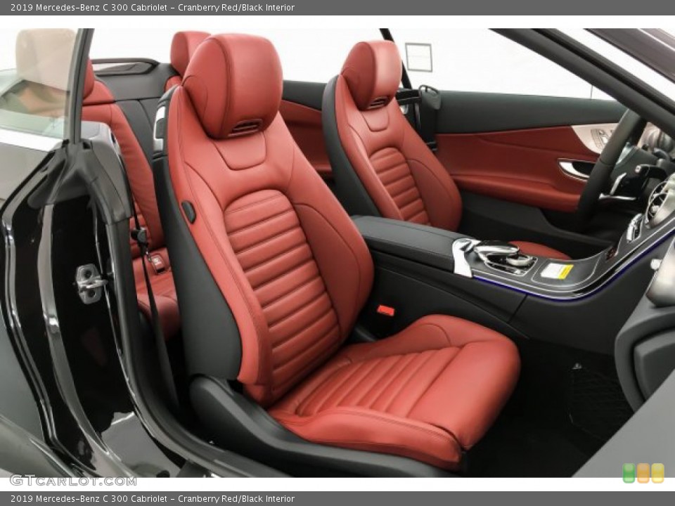 Cranberry Red/Black Interior Front Seat for the 2019 Mercedes-Benz C 300 Cabriolet #131362577