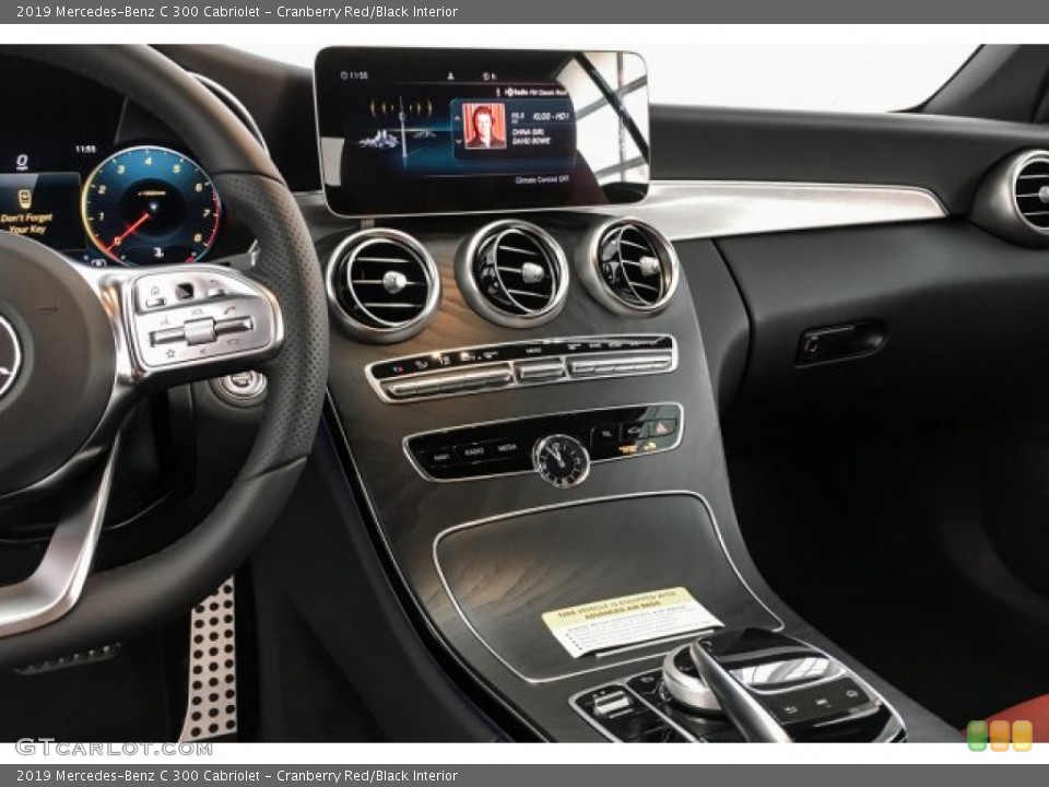 Cranberry Red/Black Interior Controls for the 2019 Mercedes-Benz C 300 Cabriolet #131362598