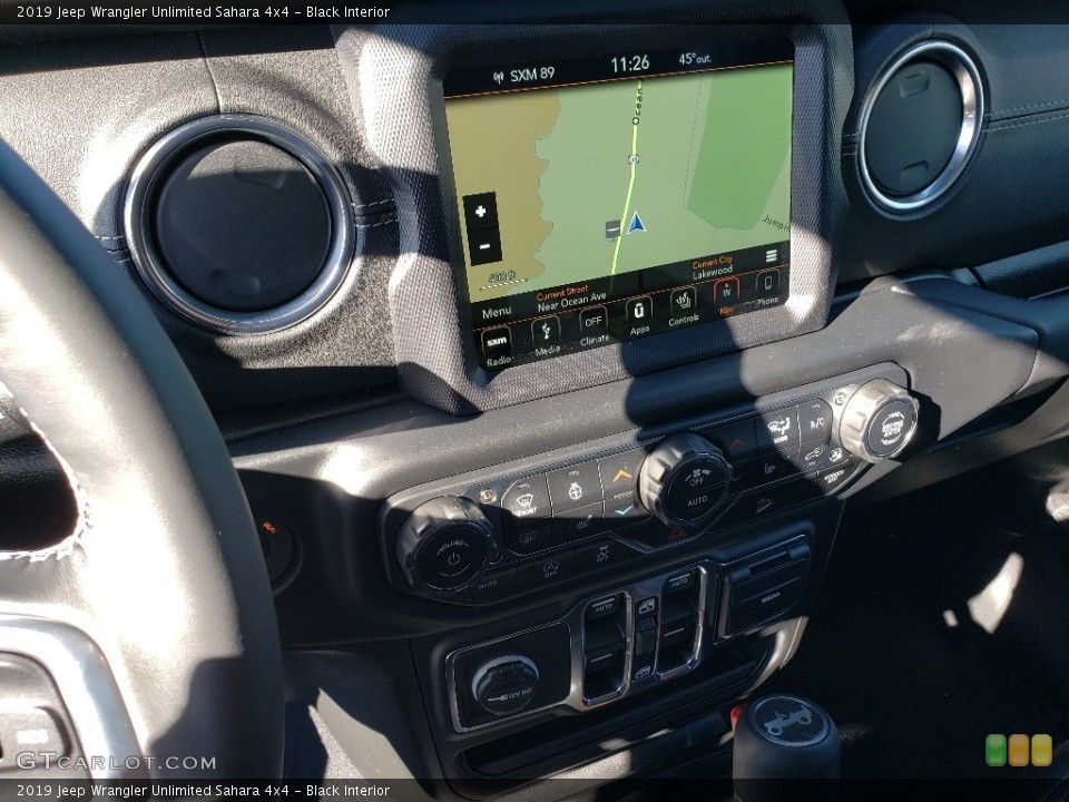 Black Interior Navigation for the 2019 Jeep Wrangler Unlimited Sahara 4x4 #131363318