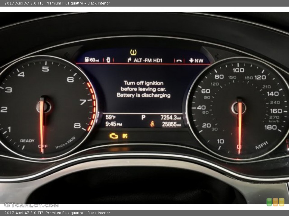 Black Interior Gauges for the 2017 Audi A7 3.0 TFSI Premium Plus quattro #131372318