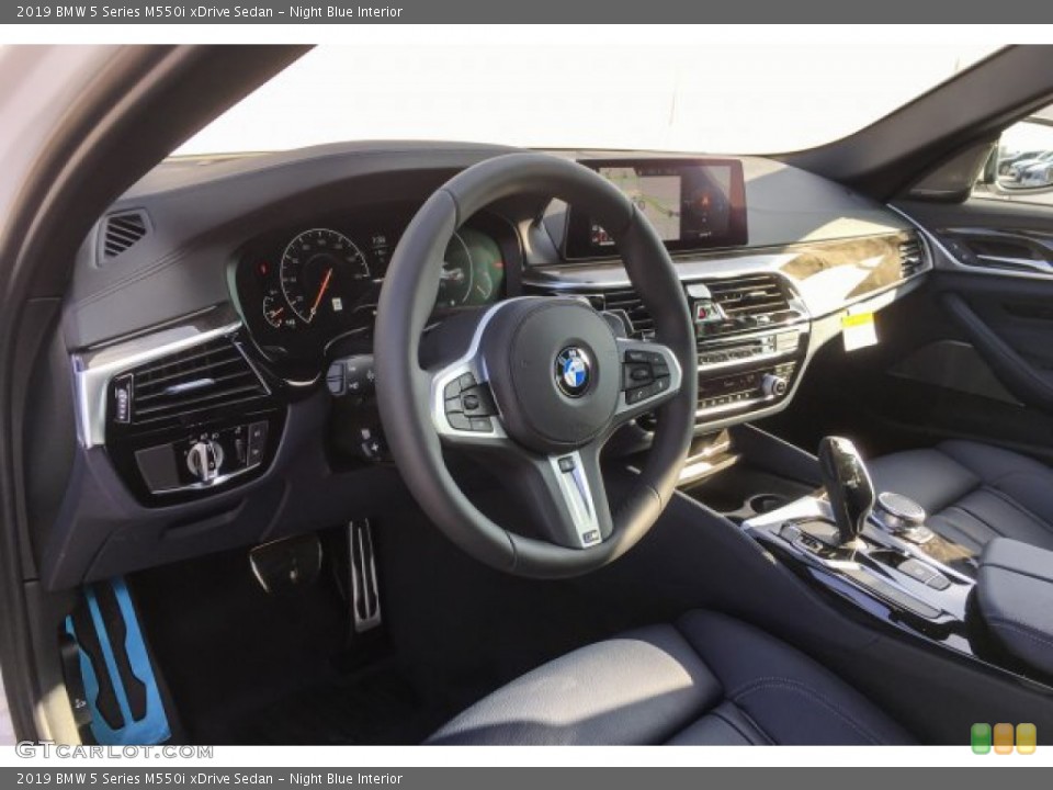 Night Blue Interior Dashboard for the 2019 BMW 5 Series M550i xDrive Sedan #131381522