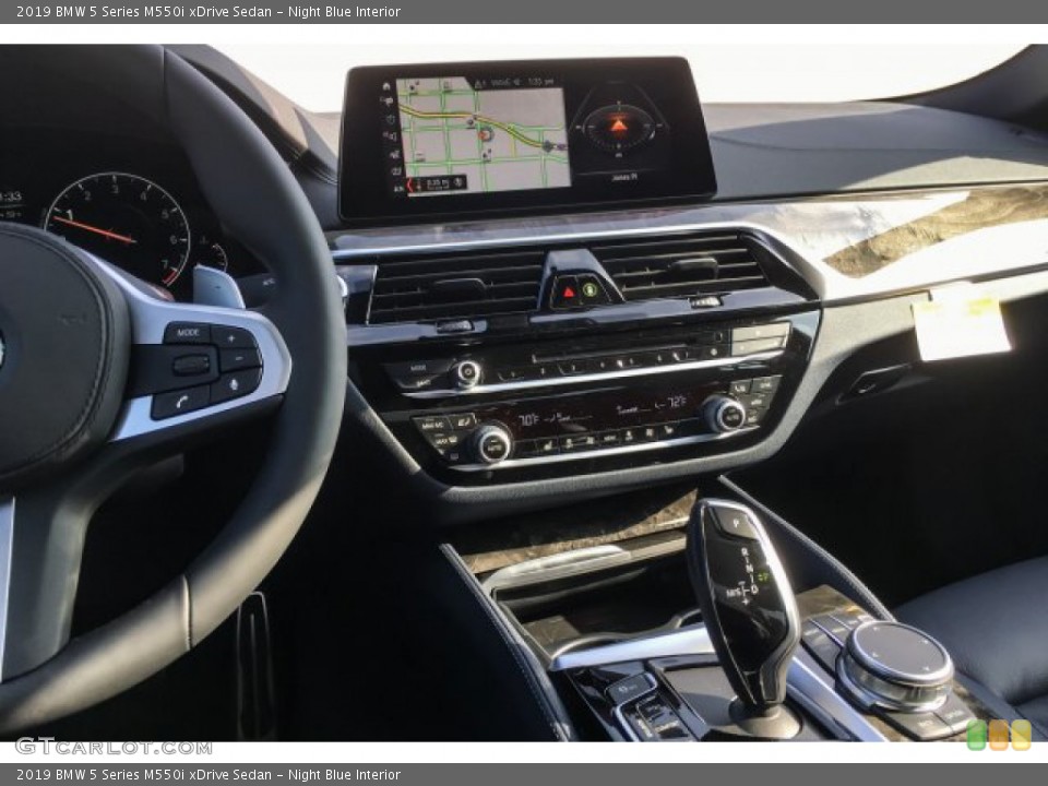 Night Blue Interior Controls for the 2019 BMW 5 Series M550i xDrive Sedan #131381546