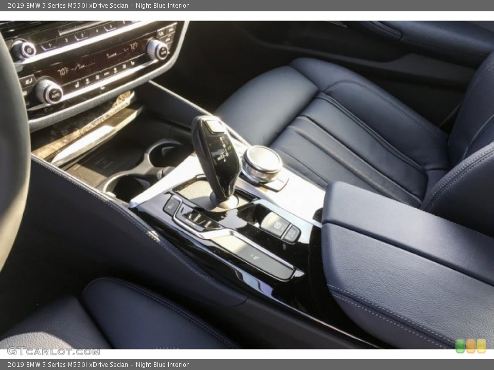 Night Blue Interior Controls for the 2019 BMW 5 Series M550i xDrive Sedan #131381555