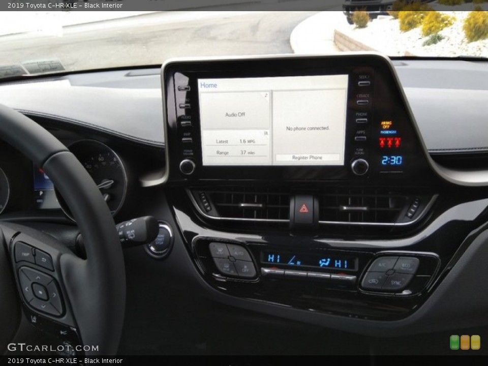 Black Interior Controls for the 2019 Toyota C-HR XLE #131384051