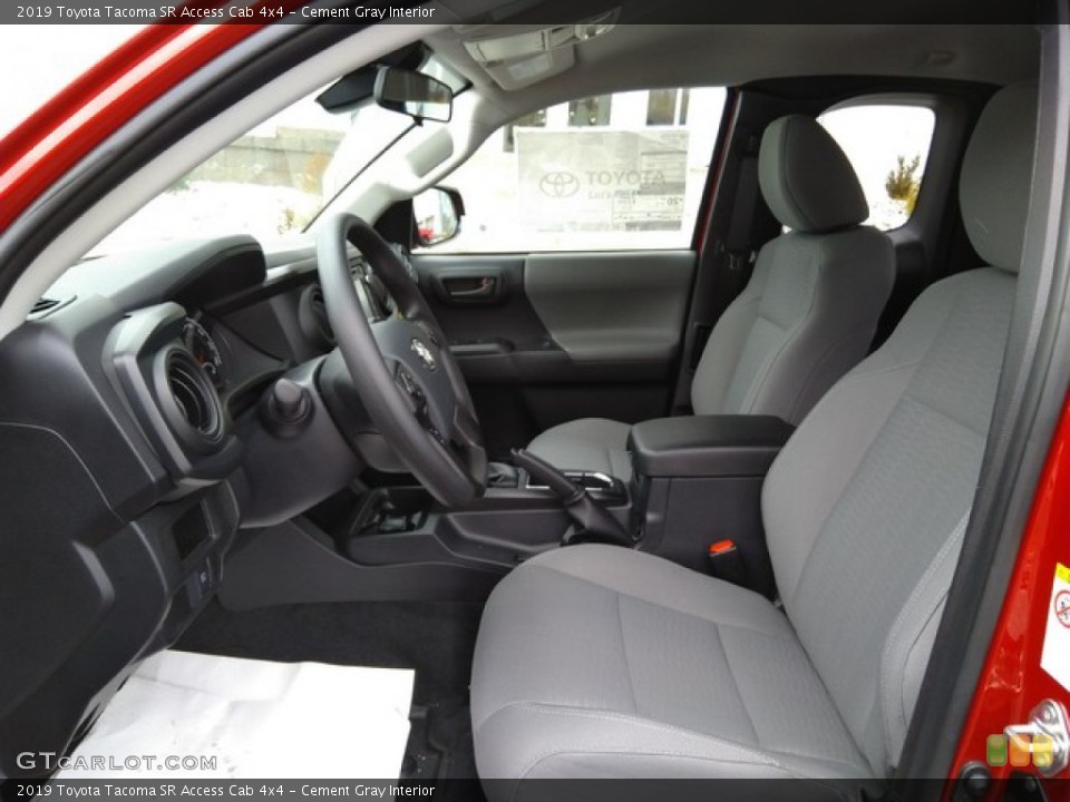 Cement Gray Interior Front Seat for the 2019 Toyota Tacoma SR Access Cab 4x4 #131384171