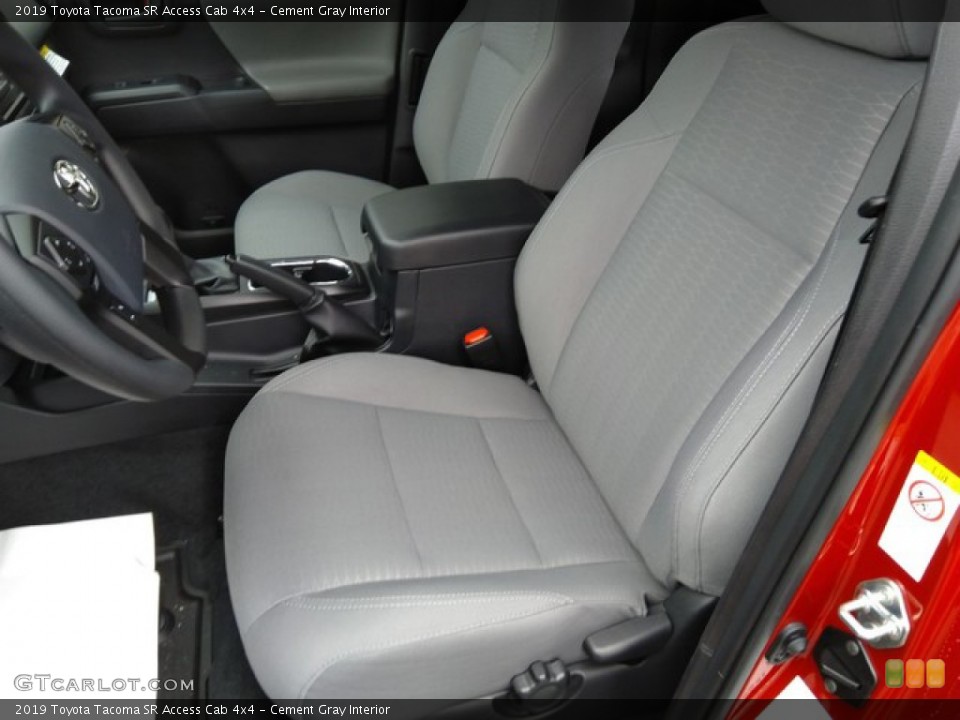 Cement Gray Interior Front Seat for the 2019 Toyota Tacoma SR Access Cab 4x4 #131384177