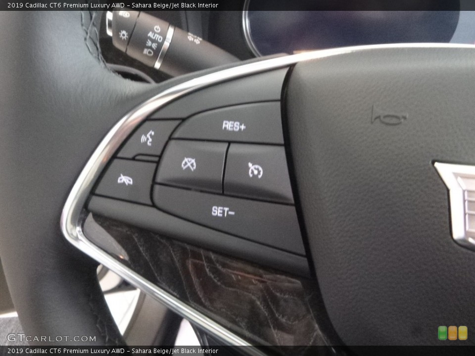 Sahara Beige/Jet Black Interior Steering Wheel for the 2019 Cadillac CT6 Premium Luxury AWD #131390382