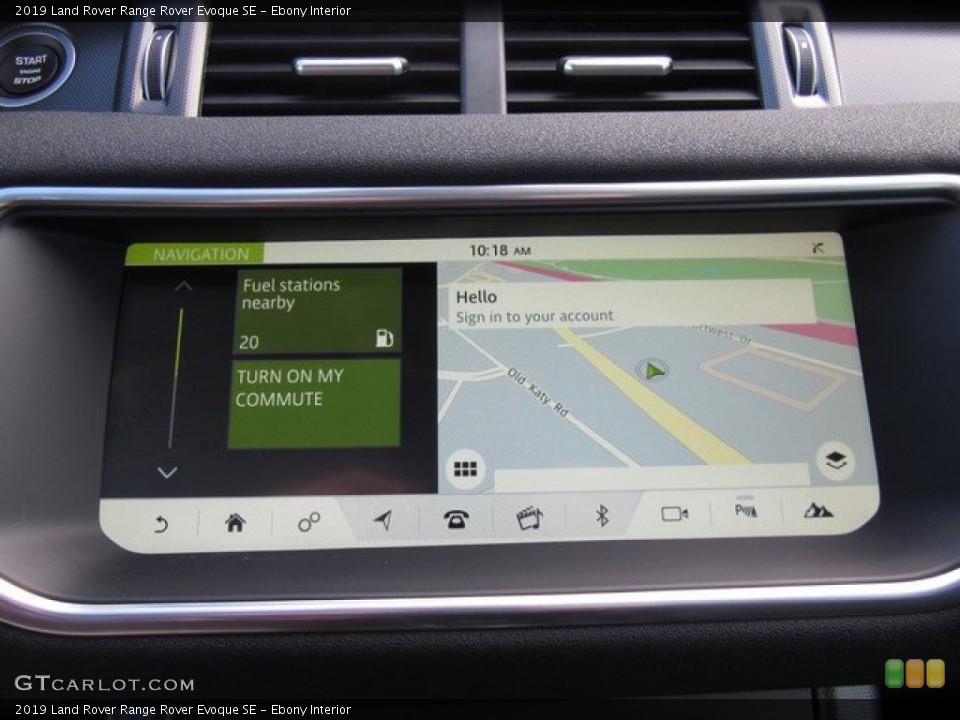 Ebony Interior Navigation for the 2019 Land Rover Range Rover Evoque SE #131397549
