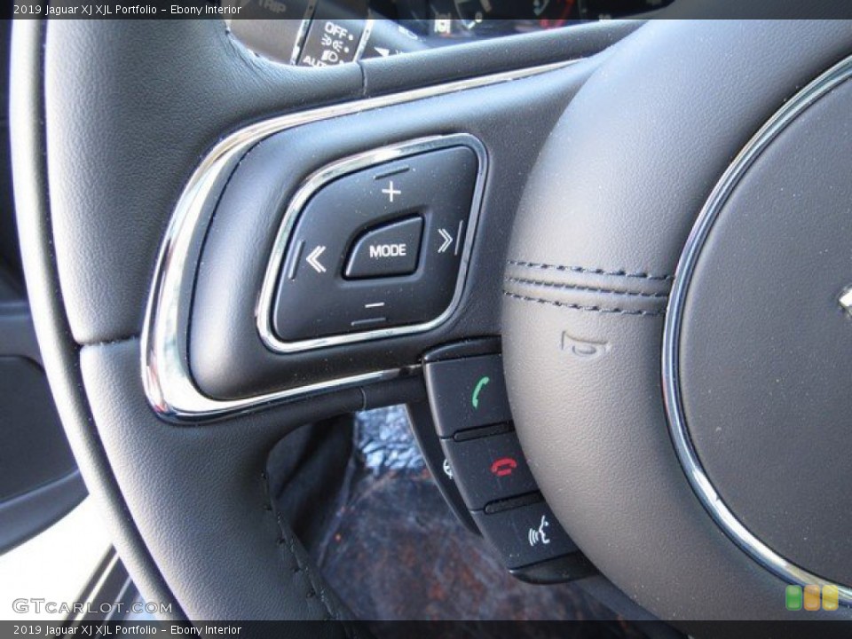Ebony Interior Steering Wheel for the 2019 Jaguar XJ XJL Portfolio #131398248
