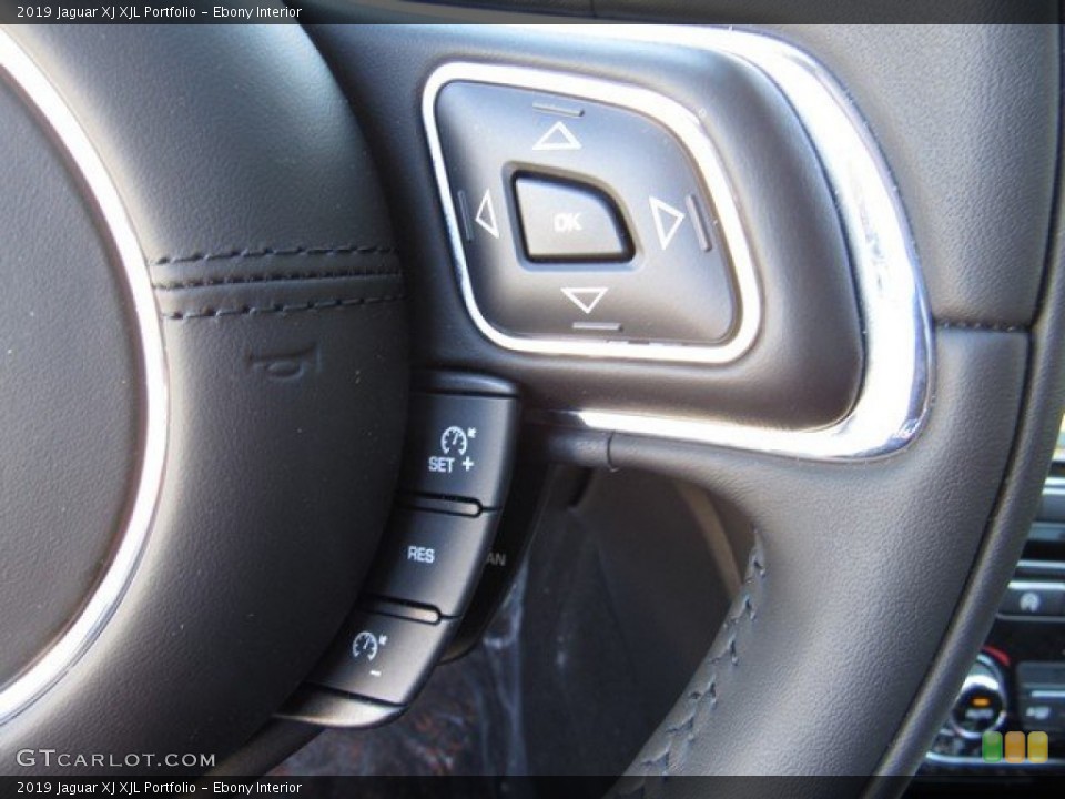 Ebony Interior Steering Wheel for the 2019 Jaguar XJ XJL Portfolio #131398269