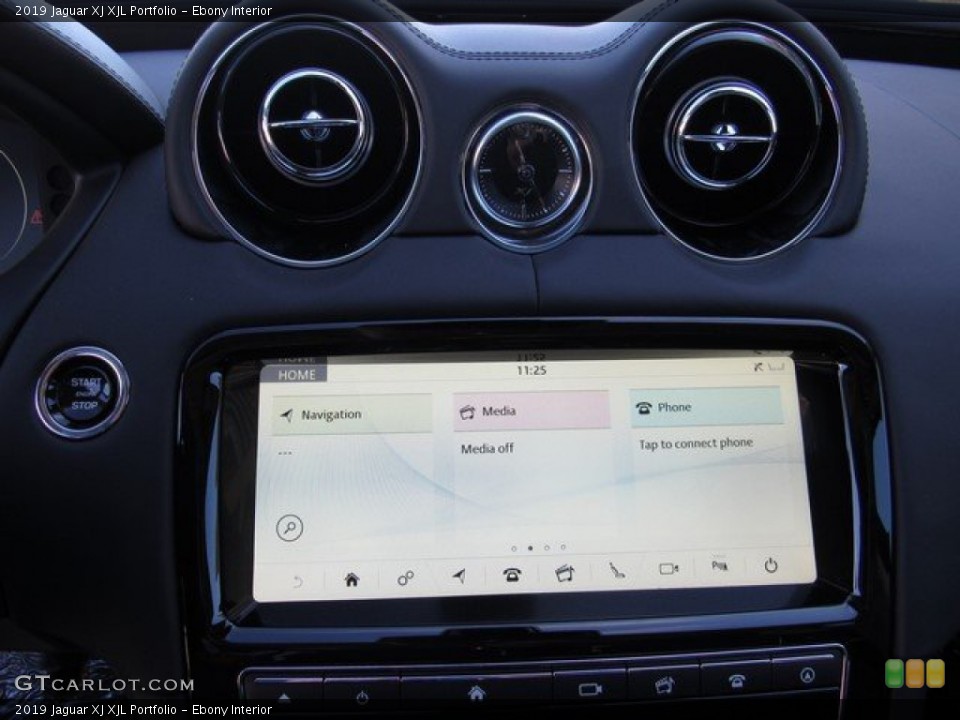 Ebony Interior Navigation for the 2019 Jaguar XJ XJL Portfolio #131398296