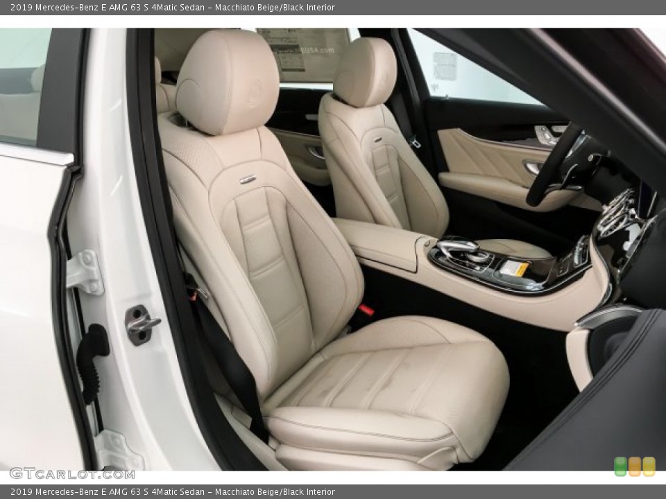 Macchiato Beige/Black Interior Front Seat for the 2019 Mercedes-Benz E AMG 63 S 4Matic Sedan #131413563