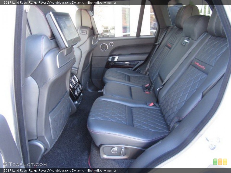 Ebony/Ebony Interior Rear Seat for the 2017 Land Rover Range Rover SVAutobiography Dynamic #131421002