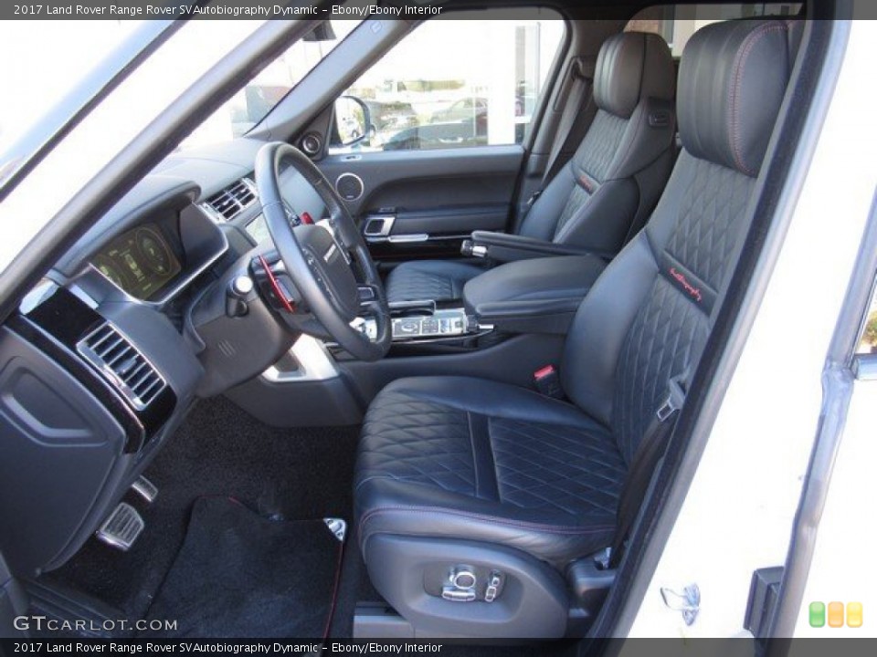 Ebony/Ebony Interior Front Seat for the 2017 Land Rover Range Rover SVAutobiography Dynamic #131421119