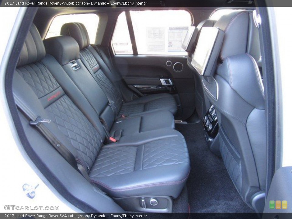 Ebony/Ebony Interior Rear Seat for the 2017 Land Rover Range Rover SVAutobiography Dynamic #131421185