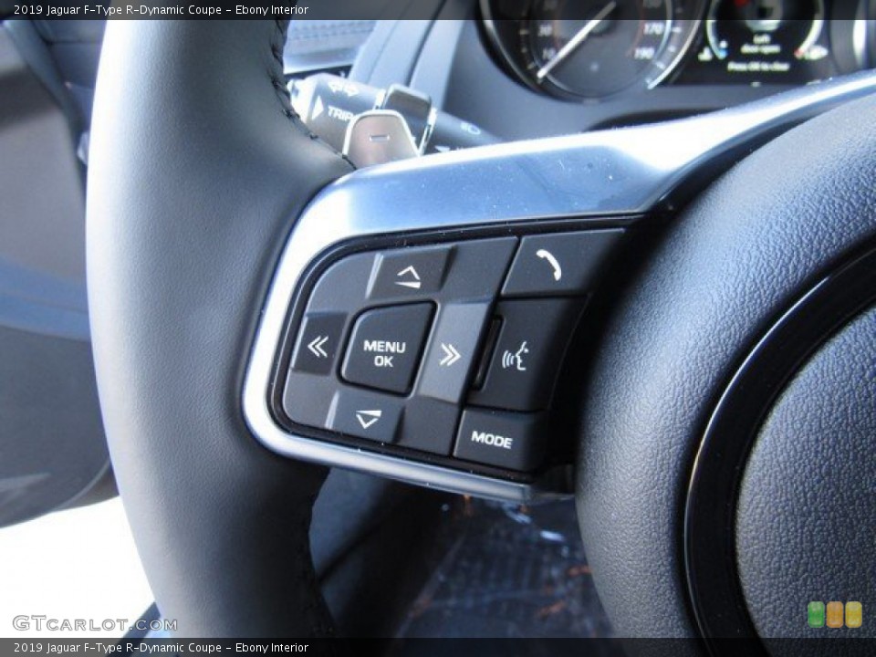 Ebony Interior Steering Wheel for the 2019 Jaguar F-Type R-Dynamic Coupe #131422040