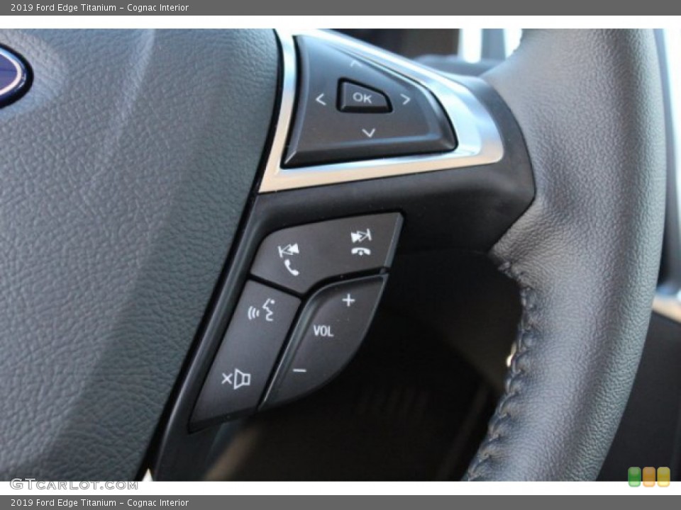 Cognac Interior Steering Wheel for the 2019 Ford Edge Titanium #131426977