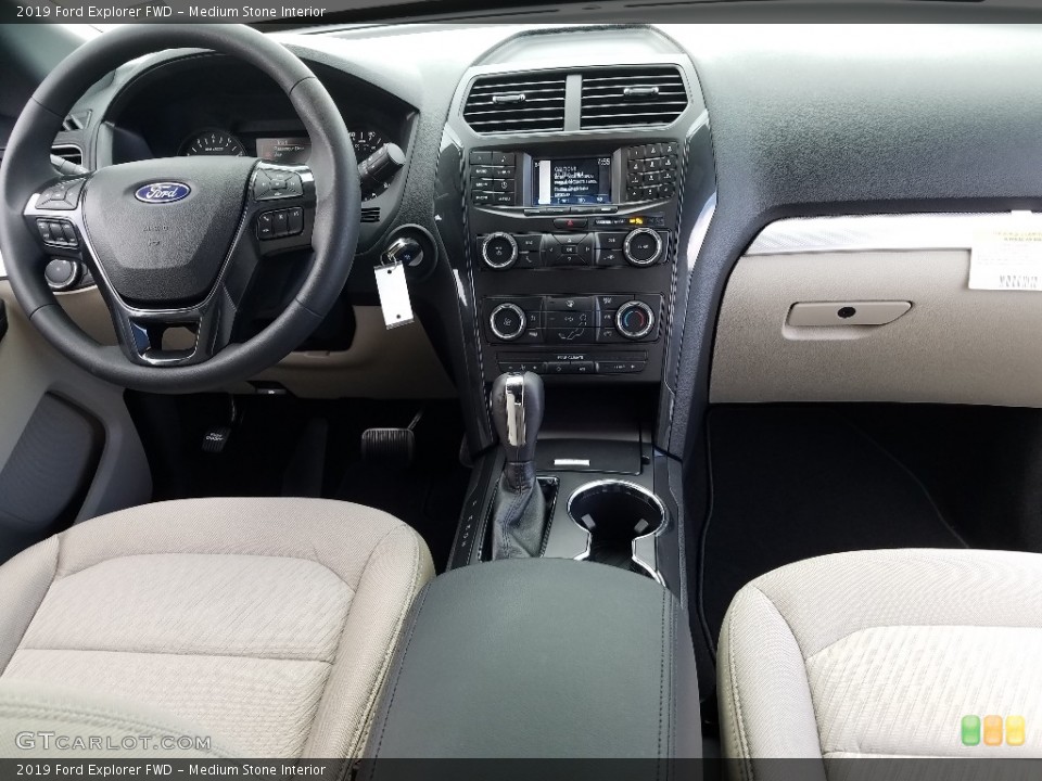 Medium Stone Interior Dashboard for the 2019 Ford Explorer FWD #131436340