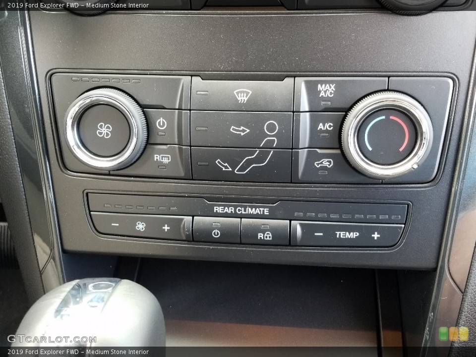 Medium Stone Interior Controls for the 2019 Ford Explorer FWD #131436364