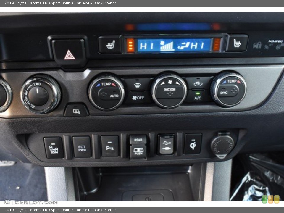 Black Interior Controls for the 2019 Toyota Tacoma TRD Sport Double Cab 4x4 #131442787