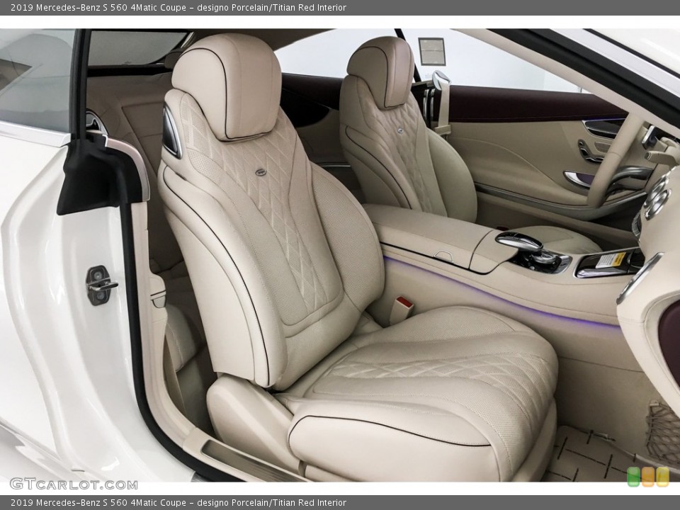 designo Porcelain/Titian Red Interior Photo for the 2019 Mercedes-Benz S 560 4Matic Coupe #131451311