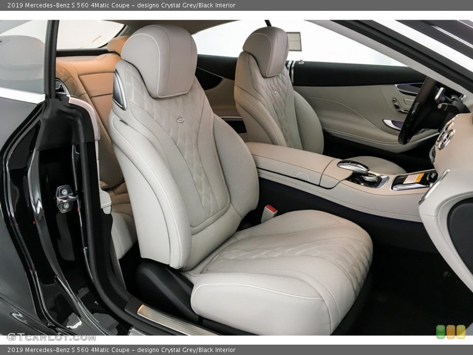 designo Crystal Grey/Black 2019 Mercedes-Benz S Interiors