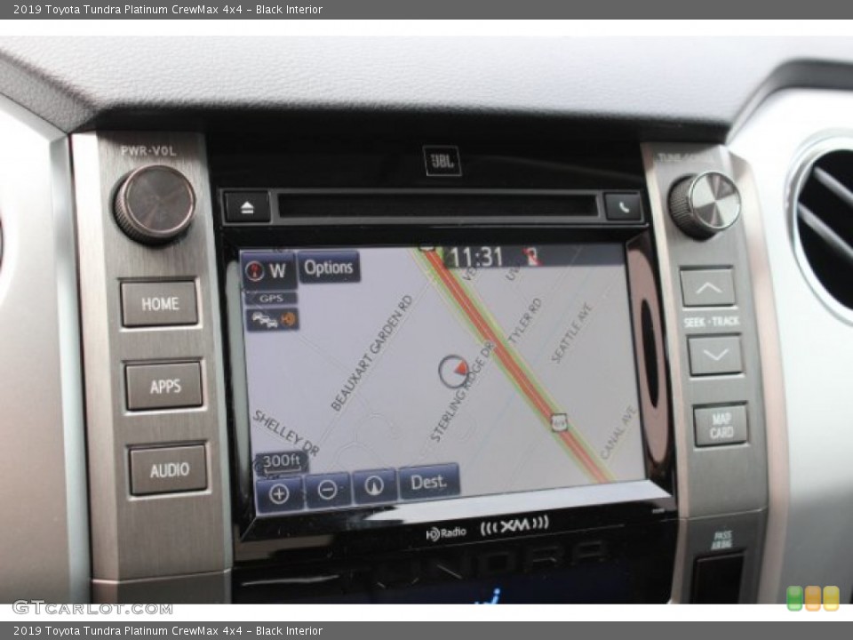 Black Interior Navigation for the 2019 Toyota Tundra Platinum CrewMax 4x4 #131454130